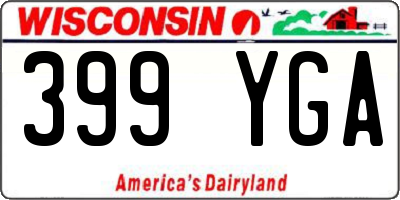 WI license plate 399YGA