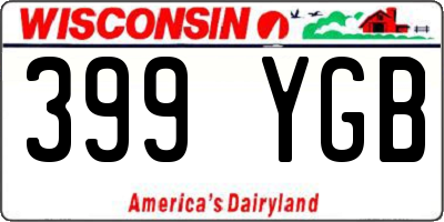 WI license plate 399YGB