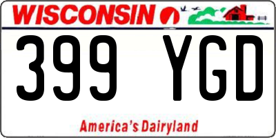 WI license plate 399YGD