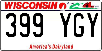 WI license plate 399YGY