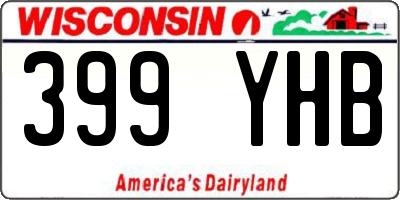 WI license plate 399YHB