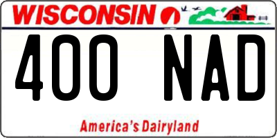 WI license plate 400NAD