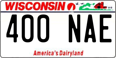 WI license plate 400NAE