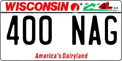 WI license plate 400NAG