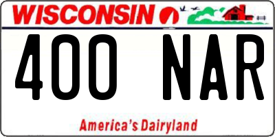 WI license plate 400NAR