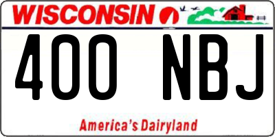 WI license plate 400NBJ