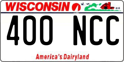 WI license plate 400NCC