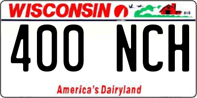 WI license plate 400NCH