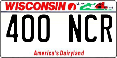 WI license plate 400NCR