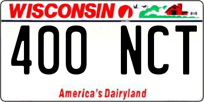 WI license plate 400NCT