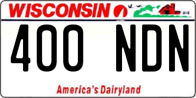 WI license plate 400NDN