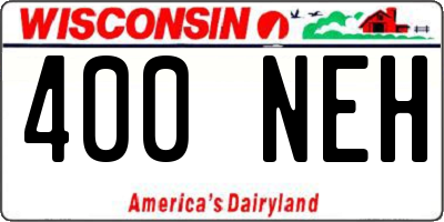 WI license plate 400NEH