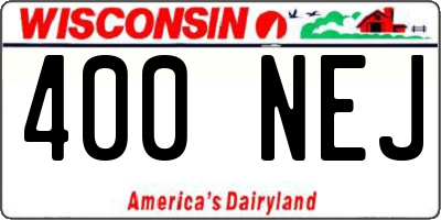 WI license plate 400NEJ