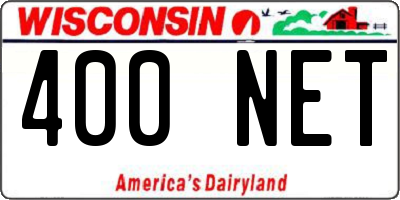 WI license plate 400NET