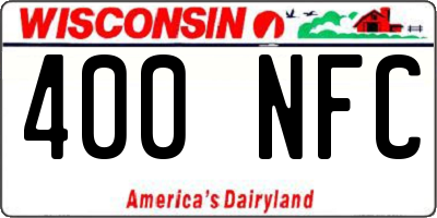 WI license plate 400NFC