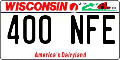WI license plate 400NFE