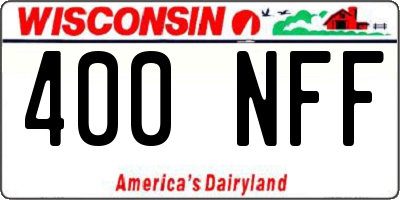 WI license plate 400NFF