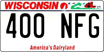 WI license plate 400NFG