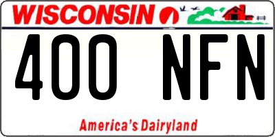 WI license plate 400NFN