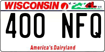 WI license plate 400NFQ