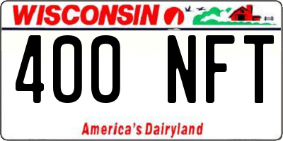 WI license plate 400NFT