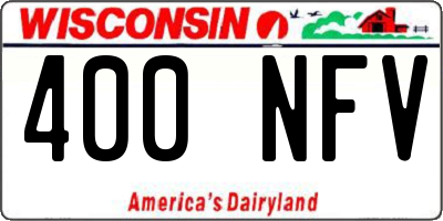 WI license plate 400NFV