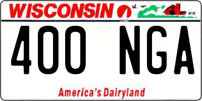 WI license plate 400NGA