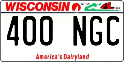 WI license plate 400NGC
