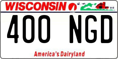 WI license plate 400NGD