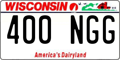WI license plate 400NGG
