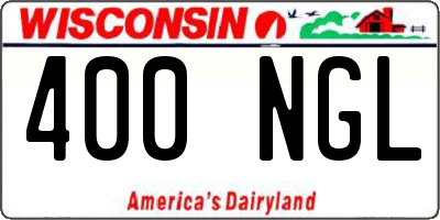 WI license plate 400NGL