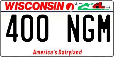 WI license plate 400NGM