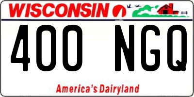 WI license plate 400NGQ