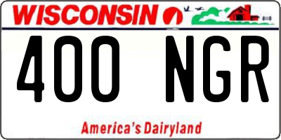 WI license plate 400NGR