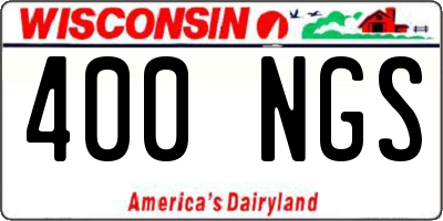 WI license plate 400NGS