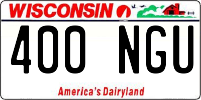WI license plate 400NGU