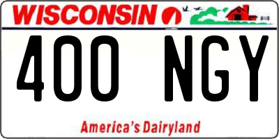 WI license plate 400NGY