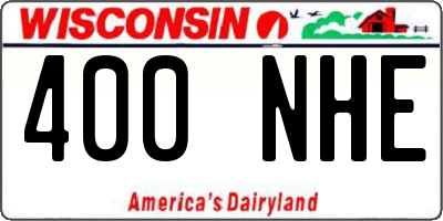 WI license plate 400NHE