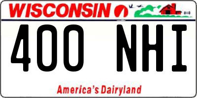 WI license plate 400NHI