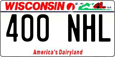 WI license plate 400NHL