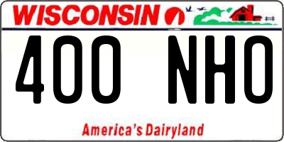 WI license plate 400NHO