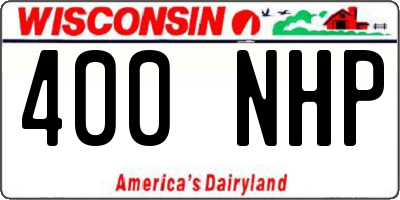 WI license plate 400NHP