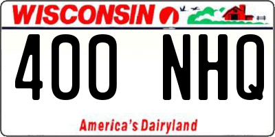 WI license plate 400NHQ