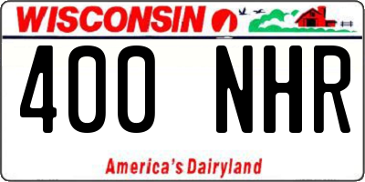 WI license plate 400NHR