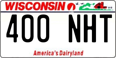 WI license plate 400NHT