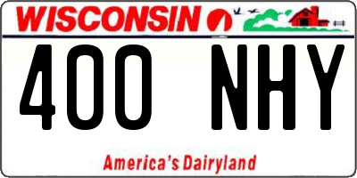 WI license plate 400NHY