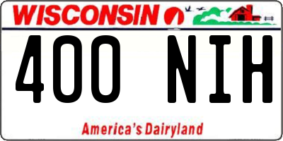 WI license plate 400NIH