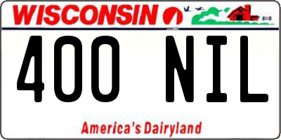 WI license plate 400NIL