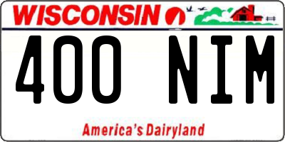 WI license plate 400NIM