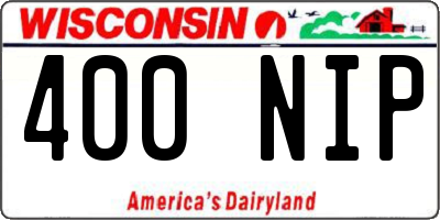WI license plate 400NIP